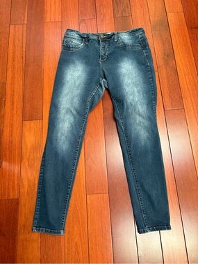 WannaBettaButt Women's Stretch Skinny Jeans - Dark Blue Wash size ladies 14
